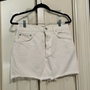 Agolde White Mini Skirt